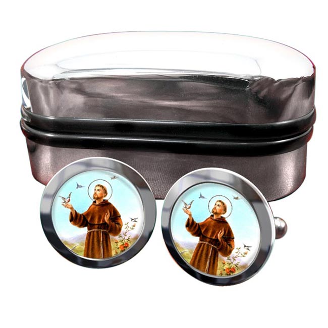 Francis of Assisi Round Cufflinks